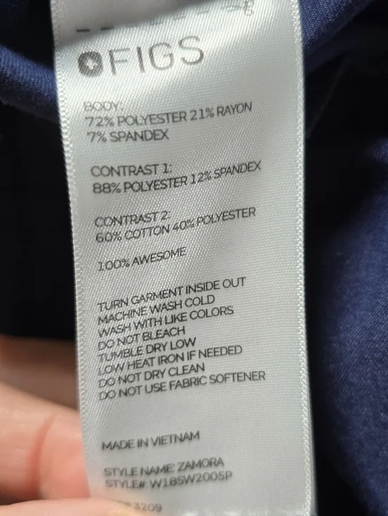 FIGS Women's Navy Scrub Jogger Pants with Drawstring Size XS - Picture 8 of 9